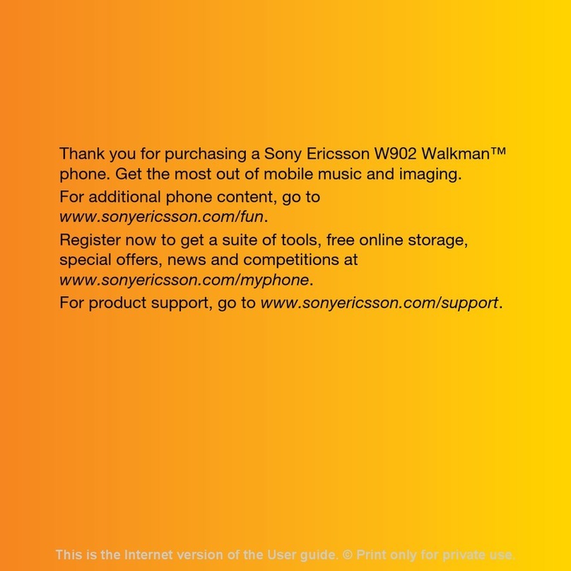 Sony Ericsson W902 Walkman user manual