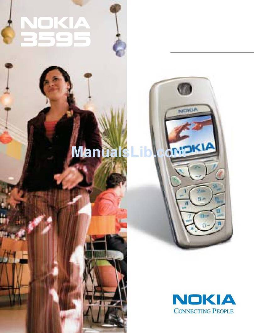 Nokia 3595 - Cell Phone - GSM User manual Nokia 3595 - Cell Phone - GSM User manual