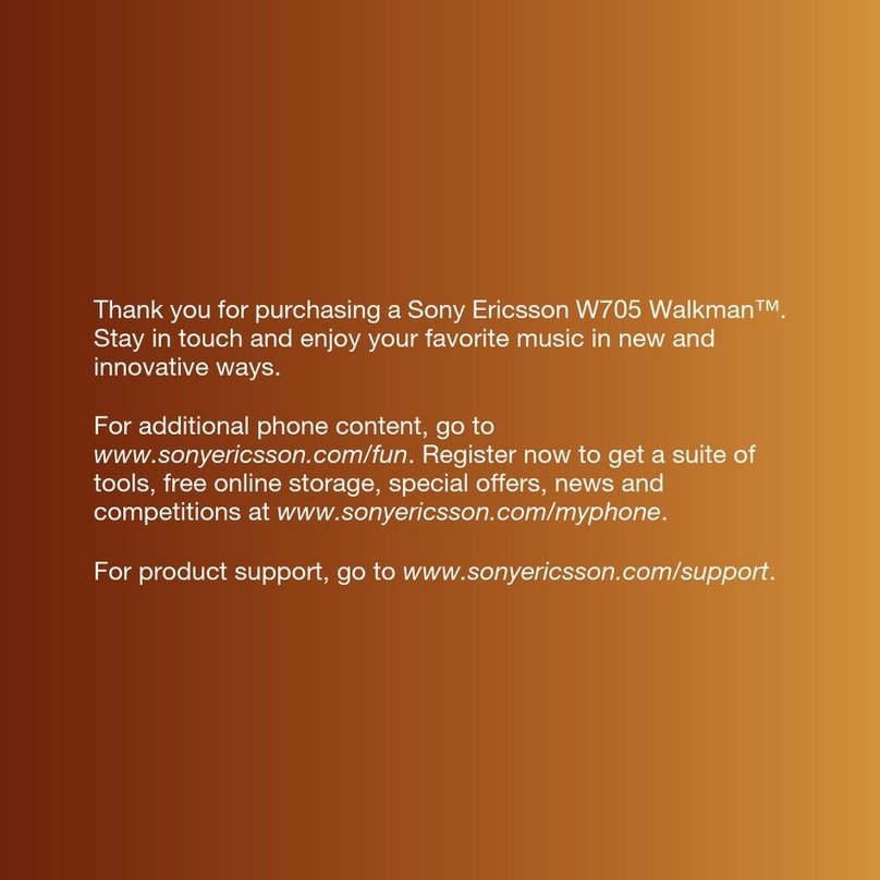 Sony Ericsson Walkman W705a User manual Sony Ericsson Walkman W705a User manual