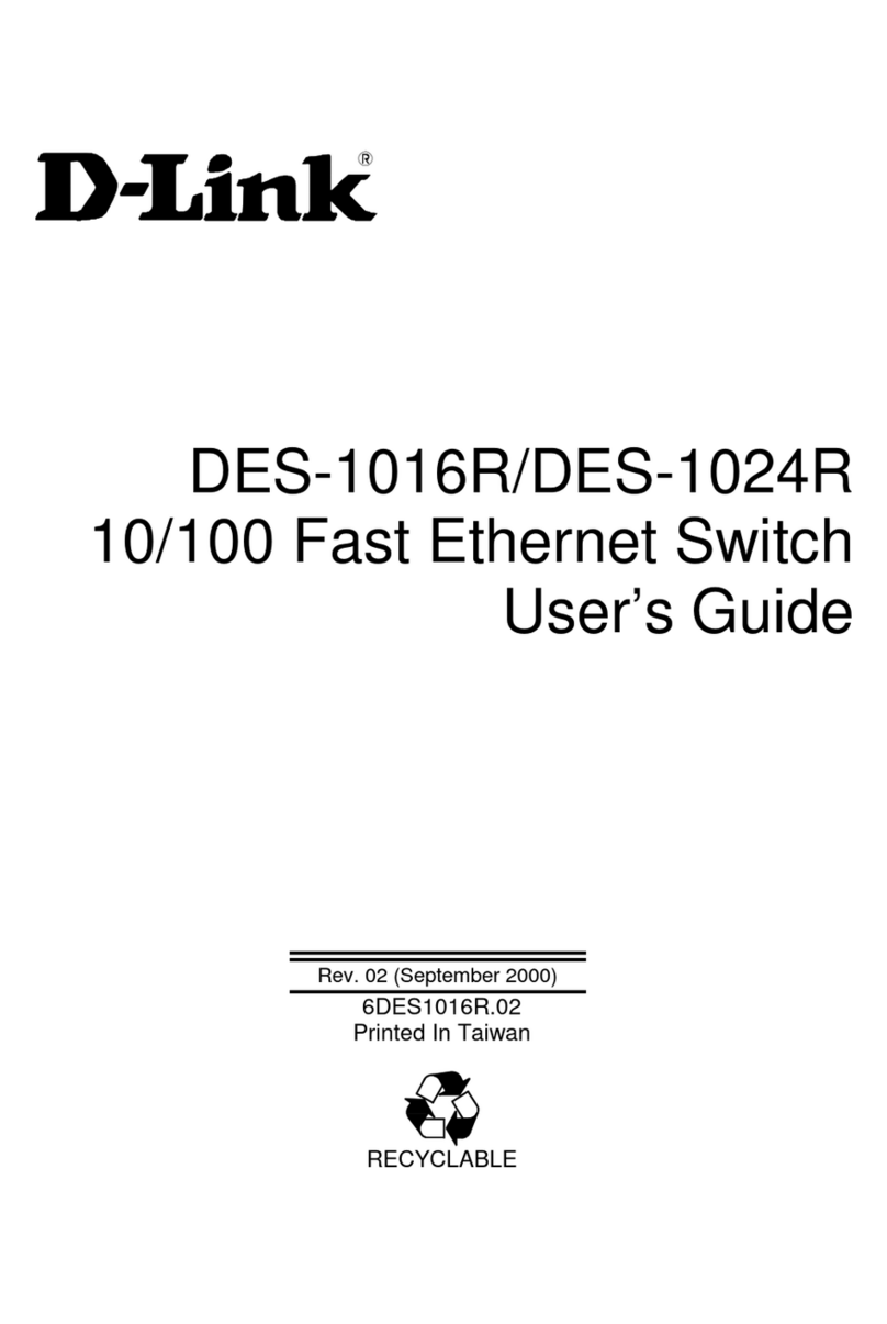 D-Link 1016R - DES Switch User manual D-Link 1016R - DES Switch User manual