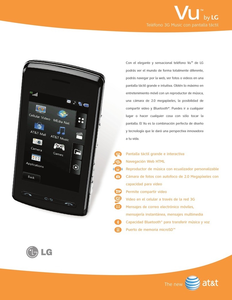 LG CU915 -  Vu Cell Phone 120 MB User manual