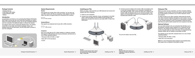 Belkin F1DG102W - Flip Wireless KVM User manual