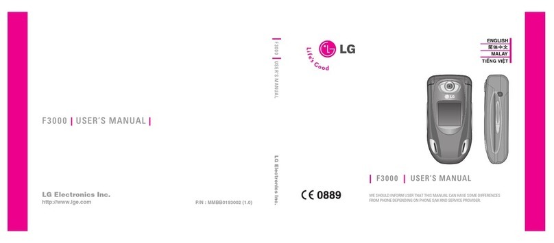 LG F3000 -  Cell Phone 31 MB User manual