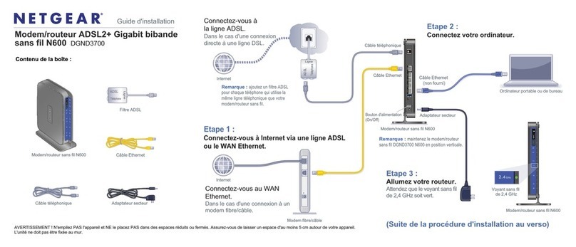 NETGEAR DGND3700 Guide d'installation