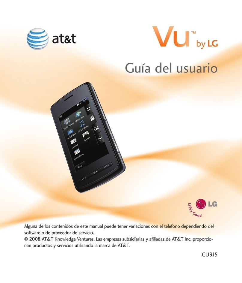 LG CU915 -  Vu Cell Phone 120 MB Quick start guide