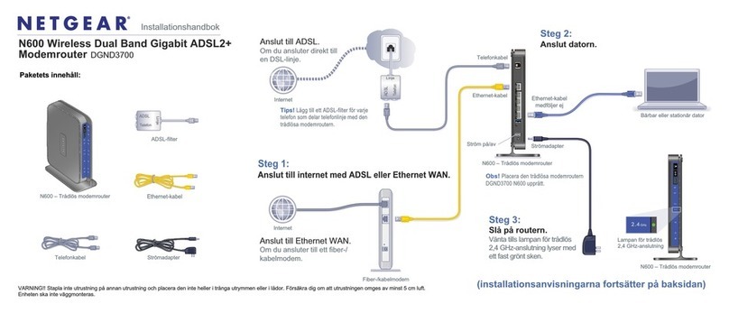 NETGEAR DGND3700v1 Installationshandbok