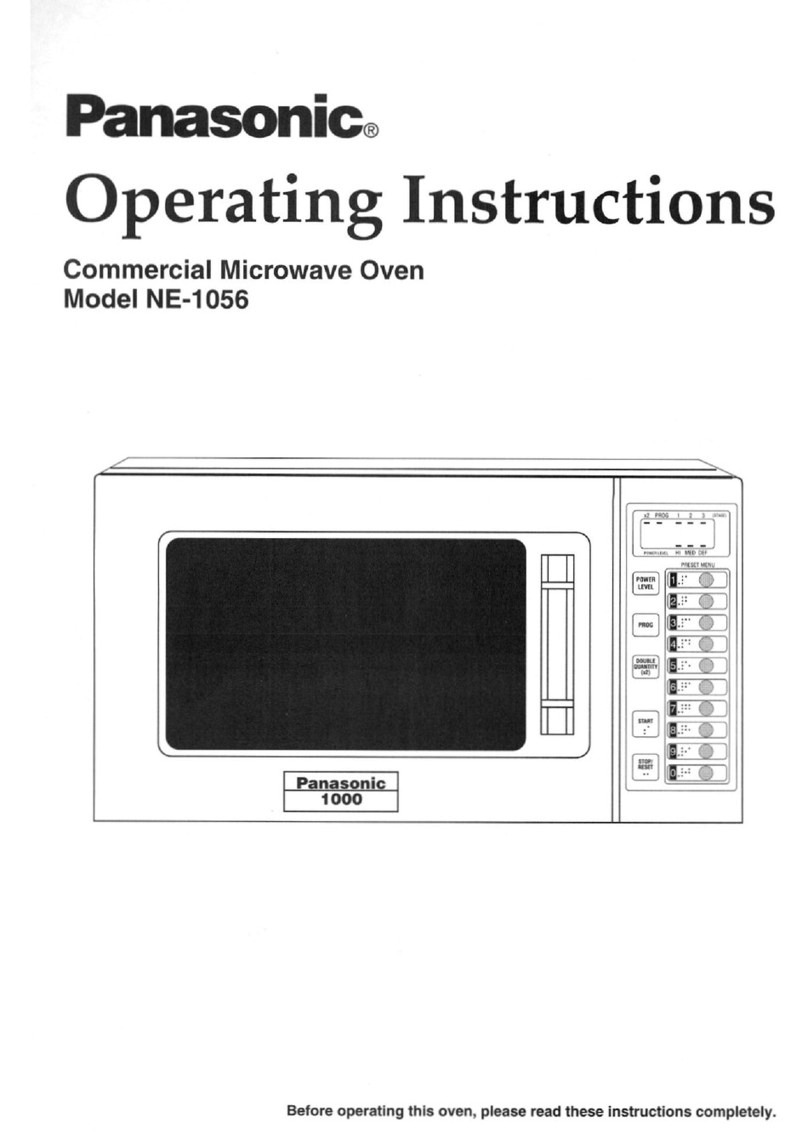 Panasonic NE1056A - COMMERCIAL MICROWAVE User manual