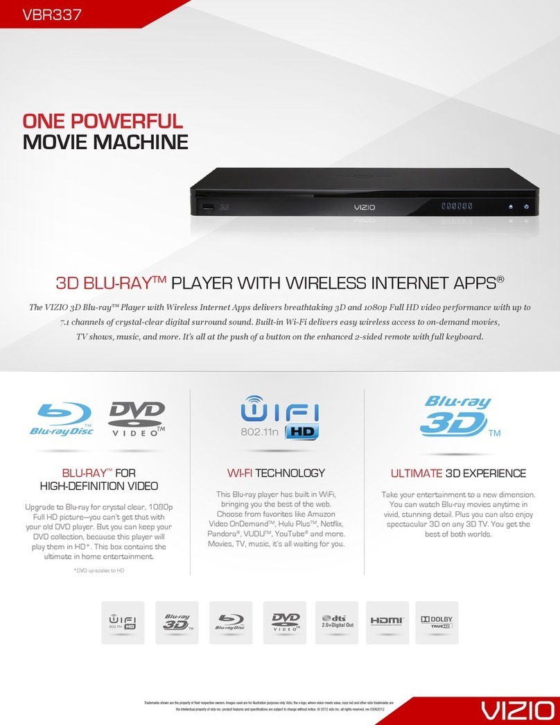 Vizio VBR337 User manual Vizio VBR337 User manual