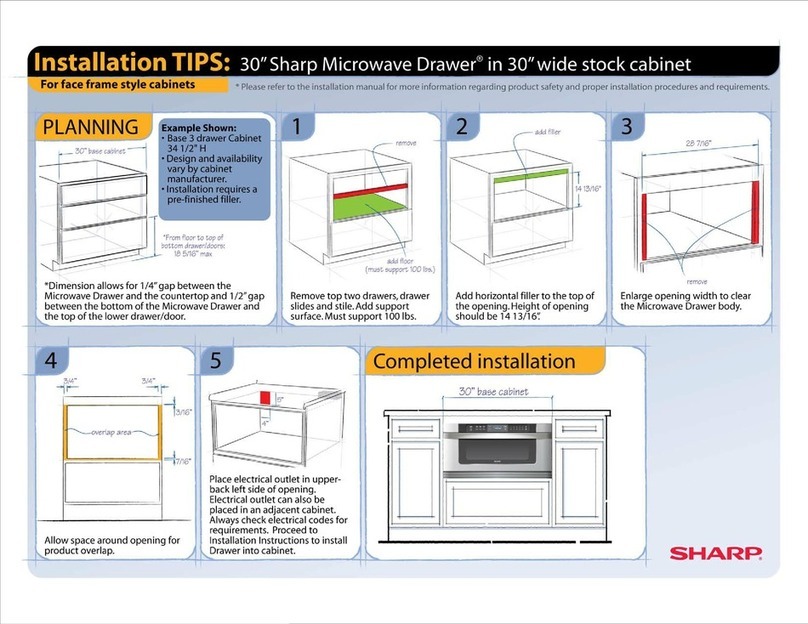 Sharp KB6002LS - 1.0 cu. Ft. Microwave Drawer Assembly instructions