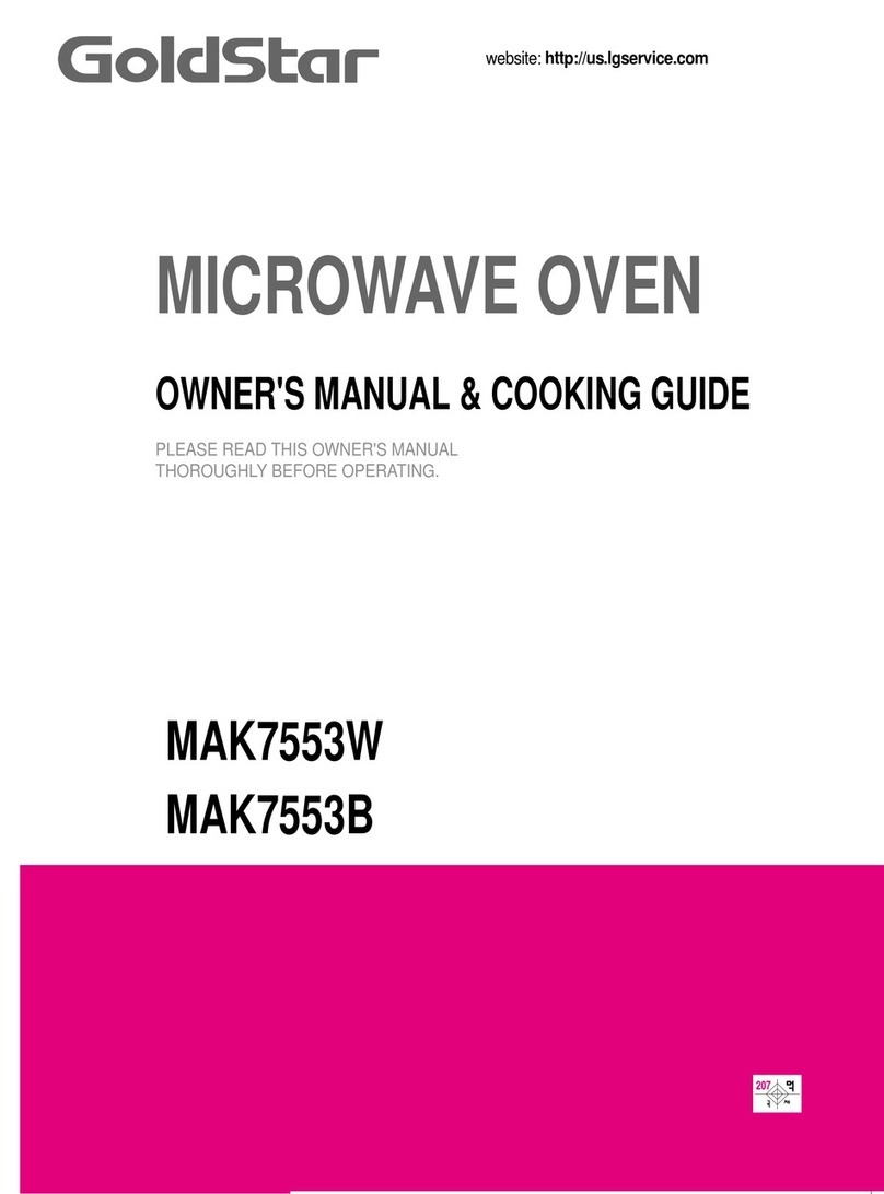 LG GoldStar MAK7553W Owner's manual & cooking guide