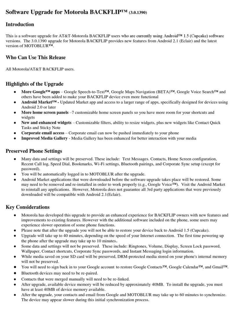 Motorola BACKFLIP Quick start guide