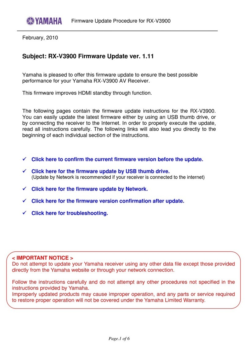Yamaha RX V3900 - AV Network Receiver Use and care manual