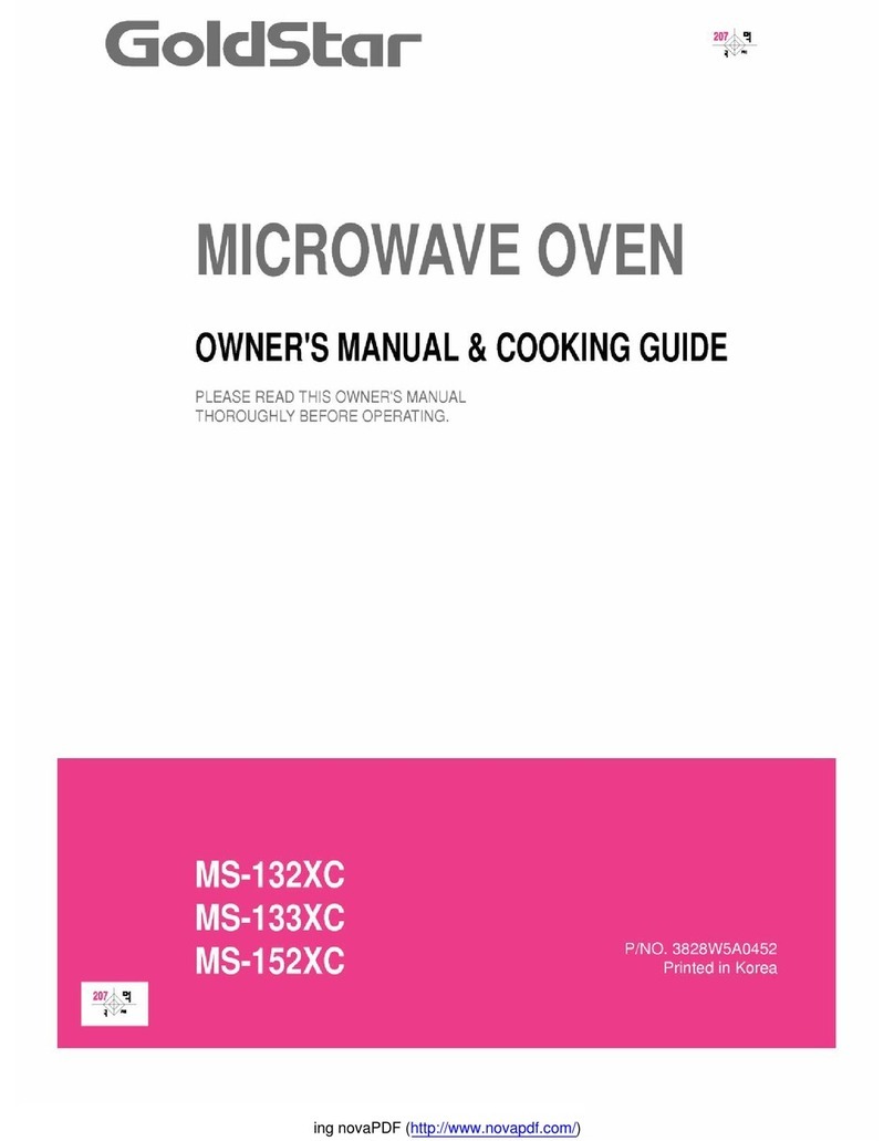 LG GoldStar MS-152XC Use and care manual