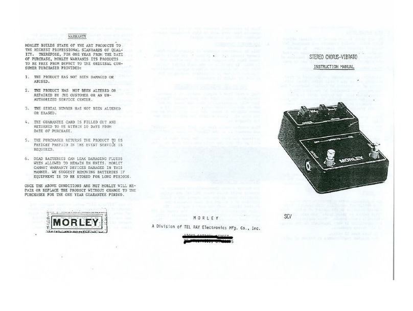MORLEY PEDALS SCV1 User manual MORLEY PEDALS SCV1 User manual