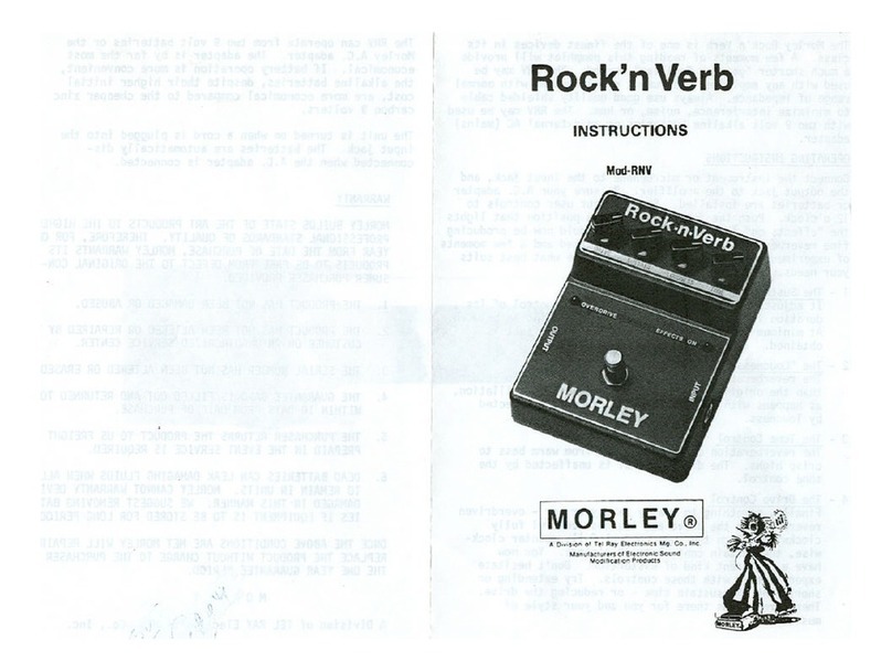 MORLEY PEDALS RNV1 User manual