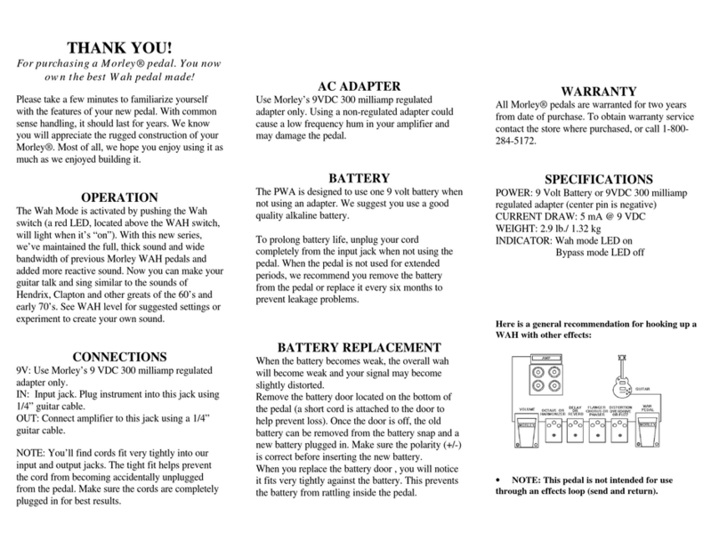MORLEY PWA owner's manual
