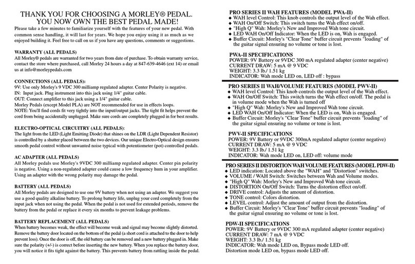 MORLEY PRO-II User manual