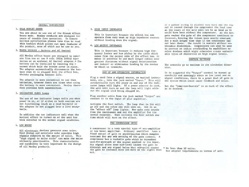 MORLEY PCB2 manual