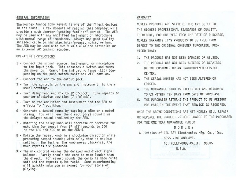 MORLEY AER2 General information