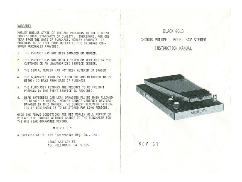 MORLEY BCV-ST1 User manual