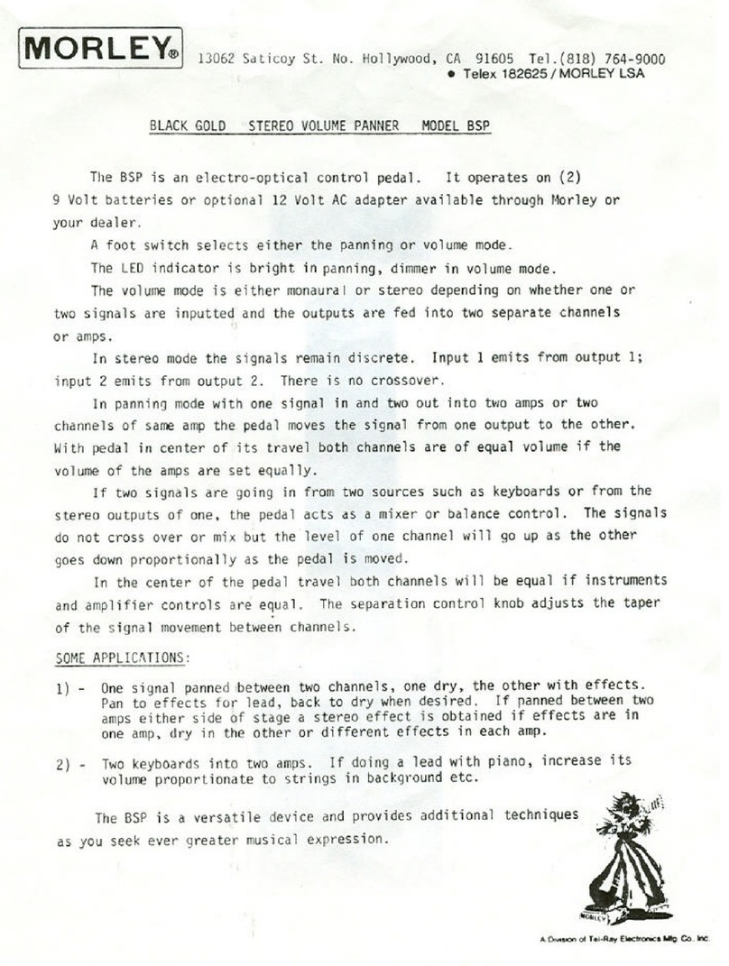 MORLEY BSP1 manual