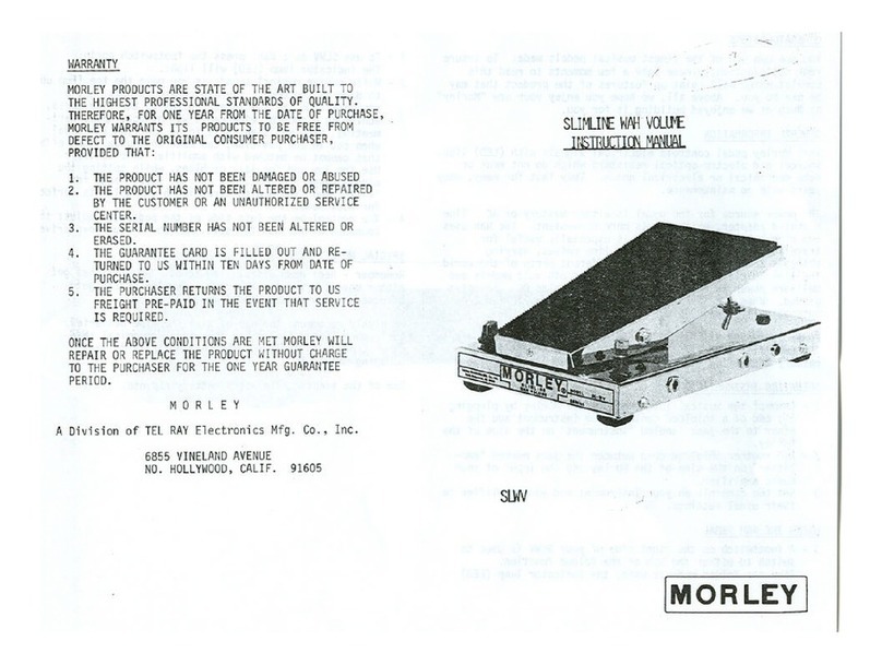 MORLEY PEDALS SLWV1 User manual
