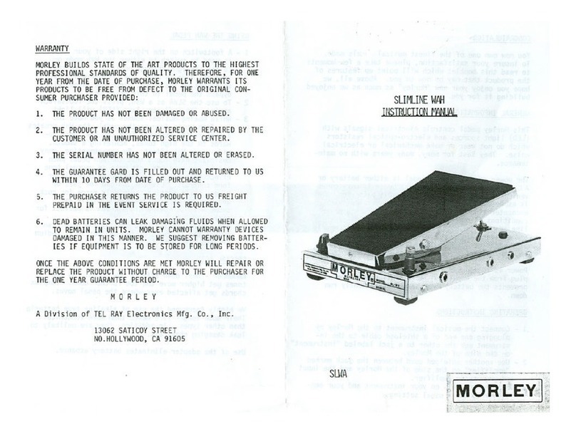 MORLEY PEDALS SLWA1 User manual MORLEY PEDALS SLWA1 User manual