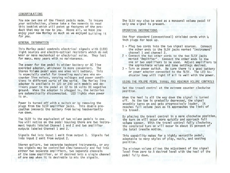 MORLEY SLSV2 manual
