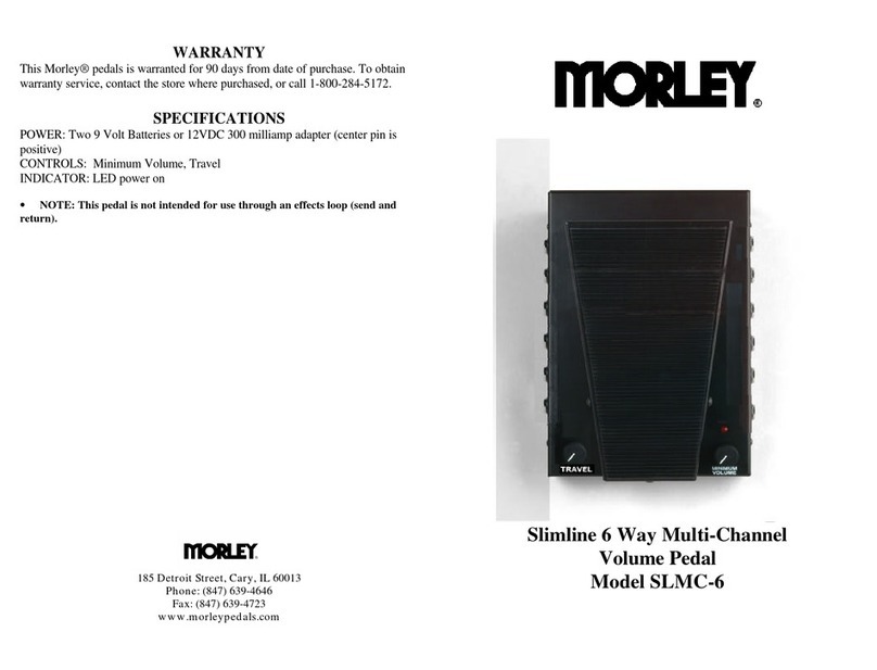 MORLEY PEDALS SLMC-6 User manual MORLEY PEDALS SLMC-6 User manual