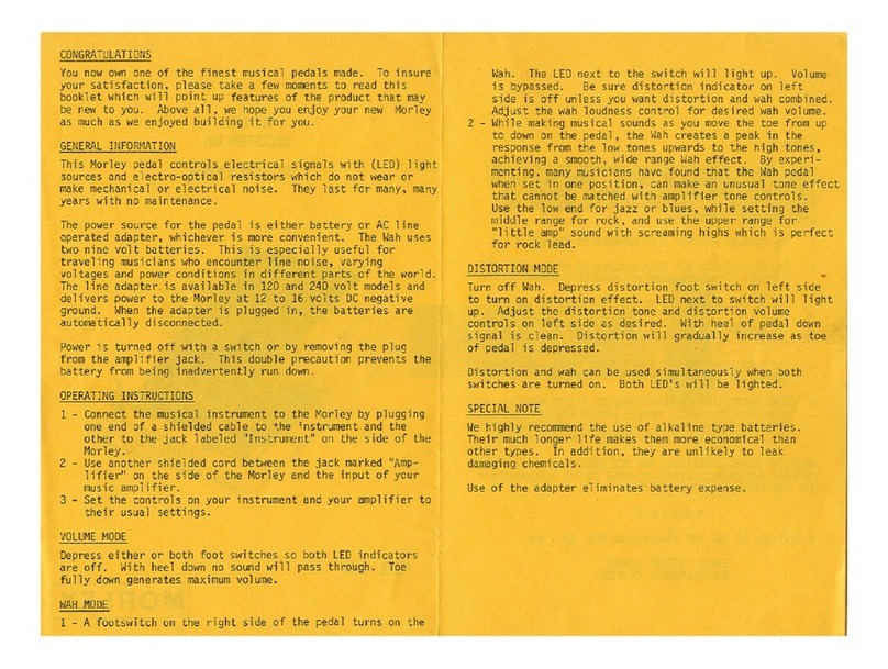 MORLEY SLDW2 manual