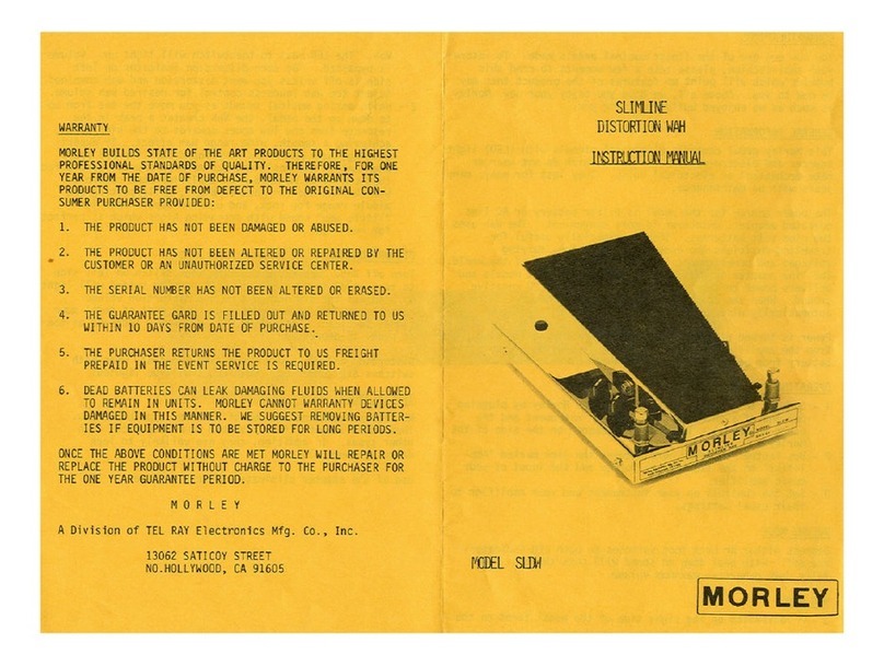 MORLEY PEDALS SLDW1 User manual MORLEY PEDALS SLDW1 User manual