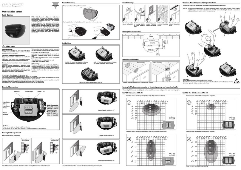 CARLO GAVAZZI RAD User manual