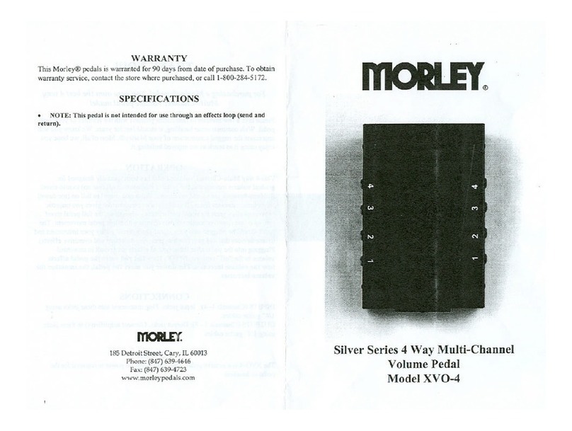 MORLEY PEDALS XVO-41 User manual MORLEY PEDALS XVO-41 User manual