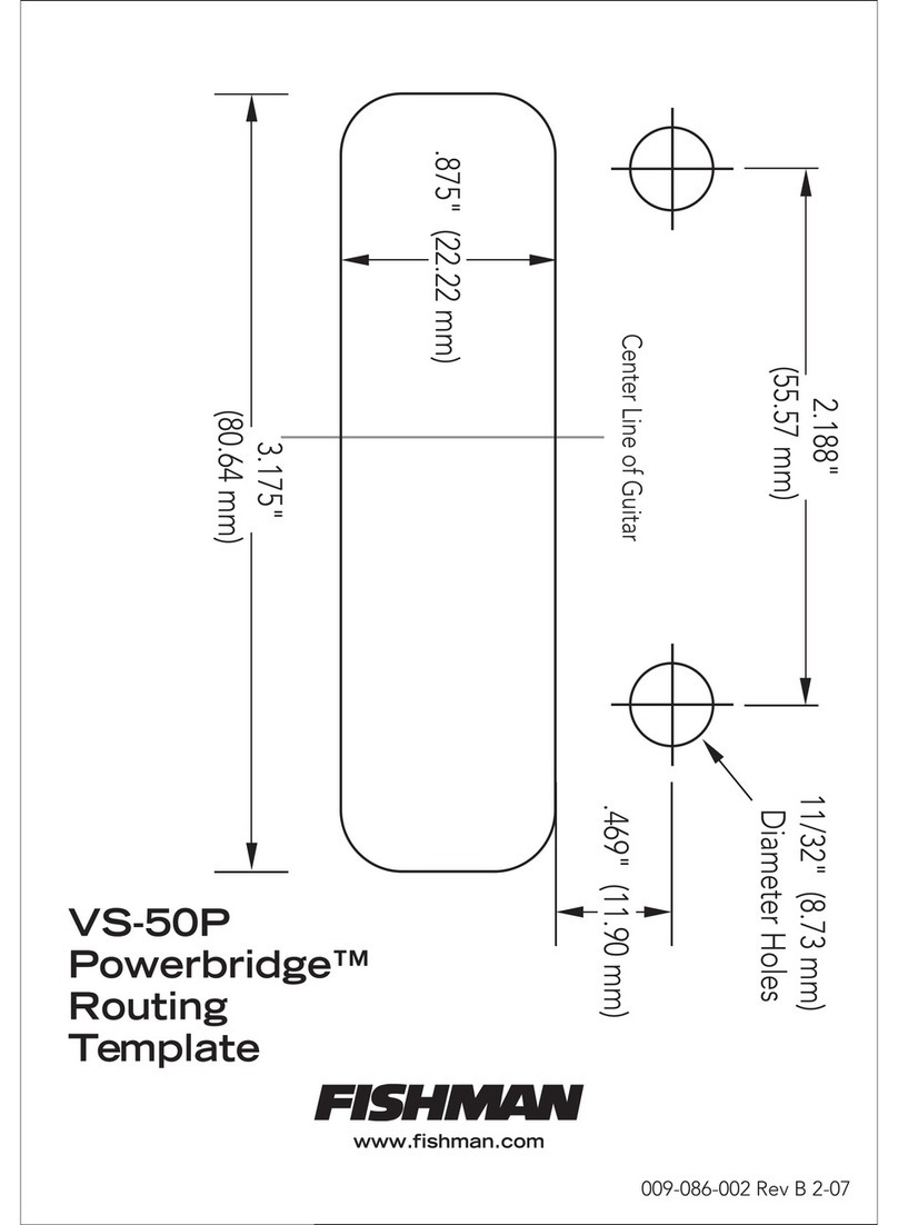 Fishman VS-50P POWERBRIDGE - ROUTING User manual Fishman VS-50P POWERBRIDGE - ROUTING User manual
