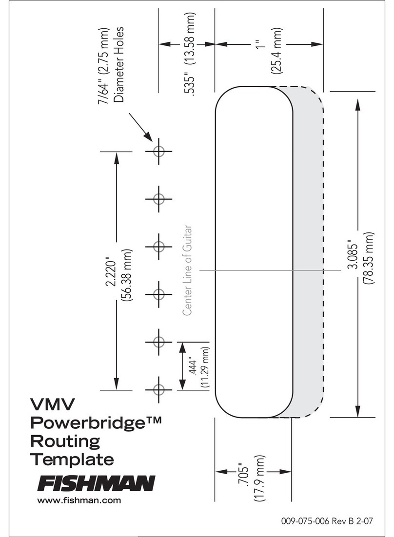 Fishman VMV POWERBRIDGE - ROUTING Template manual