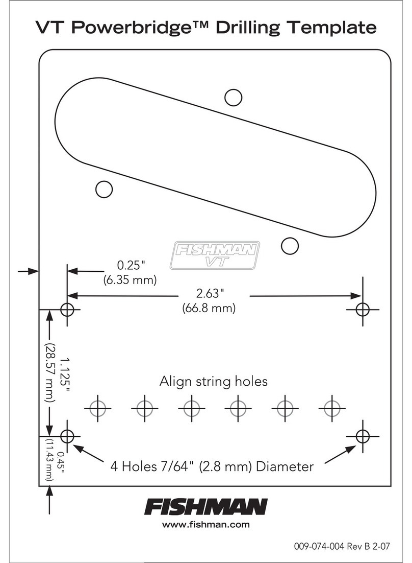 Fishman VT POWERBRIDGE - ROUTING Template manual