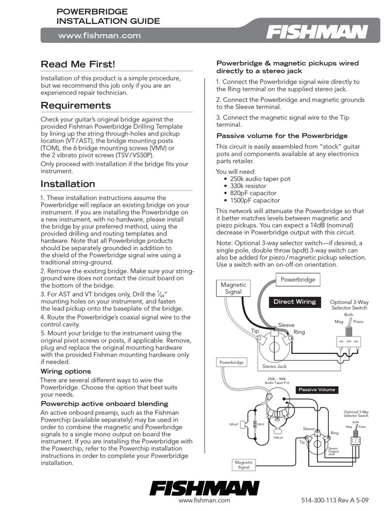 Fishman POWERBRIDGE User manual