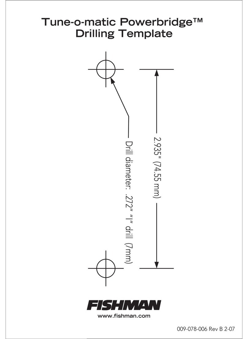 Fishman TUNE-O-MATIC POWERBRIDGE - ROUTING User manual Fishman TUNE-O-MATIC POWERBRIDGE - ROUTING User manual