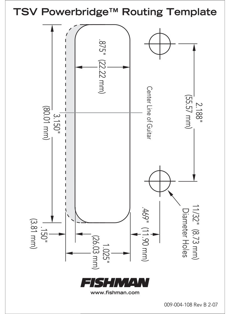 Fishman TSV POWERBRIDGE - ROUTING Template manual