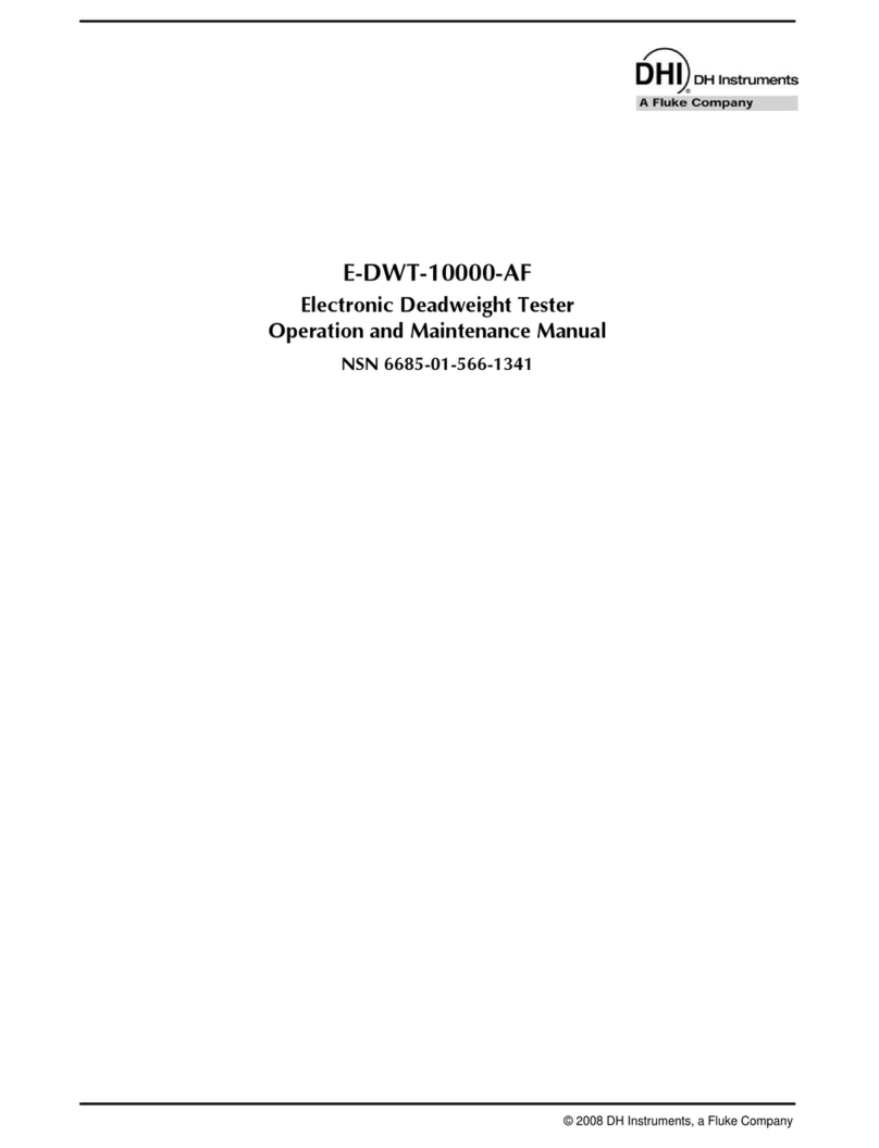 DH Instruments E-DWT-10000-AF Operation and maintenance manual