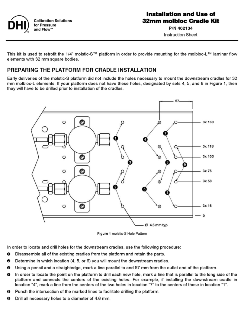 DH Instruments 32MM MOLBLOC CRADLE KIT Installation and use