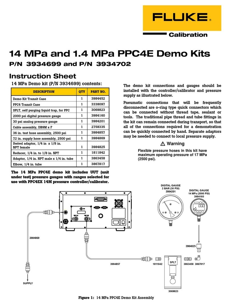 Fluke 1.4 MPA PPC4E instruction sheet