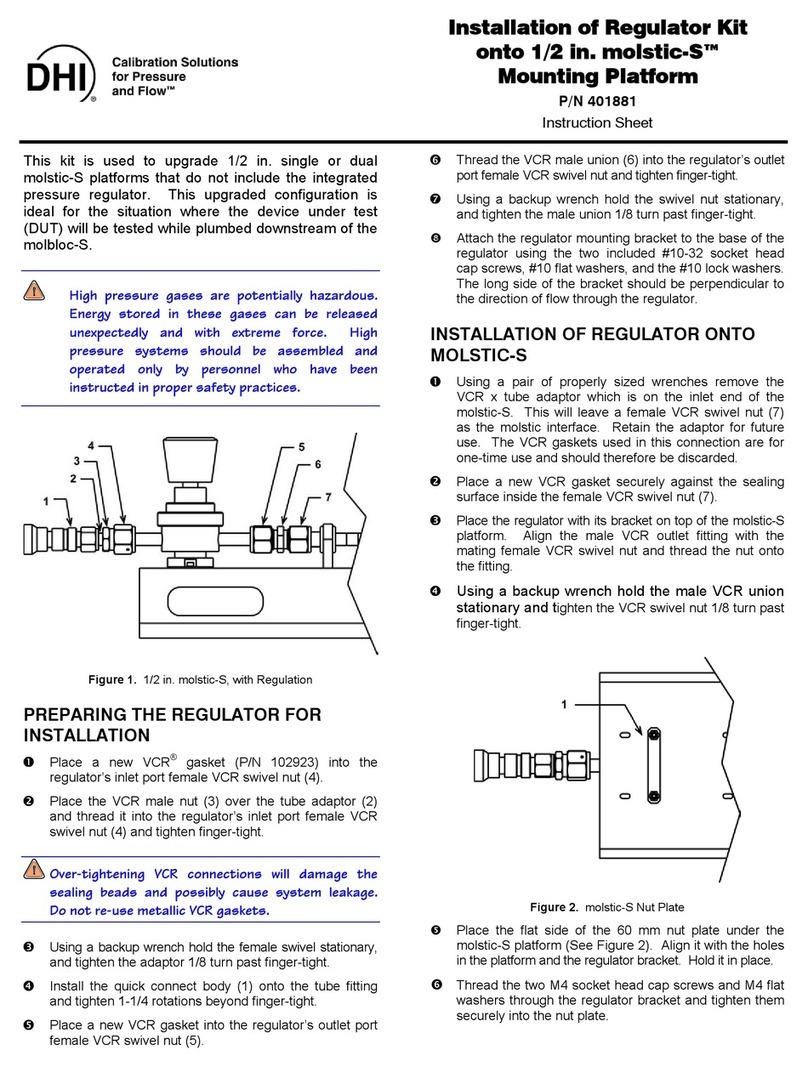DH Instruments 1-2 IN. MOLSTIC-S MOUNTING PLATFORM instruction sheet DH Instruments 1-2 IN. MOLSTIC-S MOUNTING PLATFORM instruction sheet