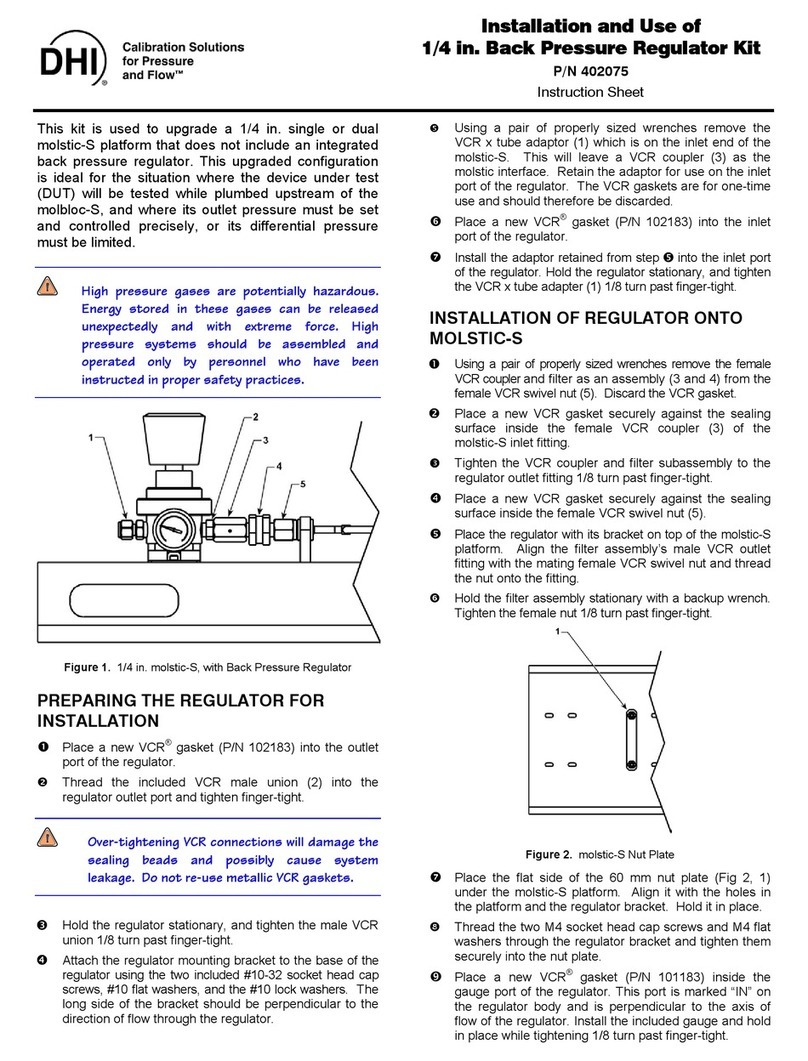 DH Instruments 1-4 IN. BACK PRESSURE REGULATOR KIT Installation