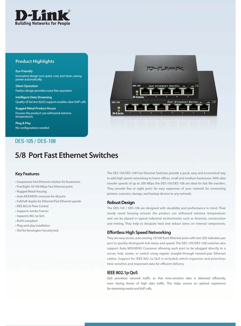 D-Link DES-108 User manual D-Link DES-108 User manual