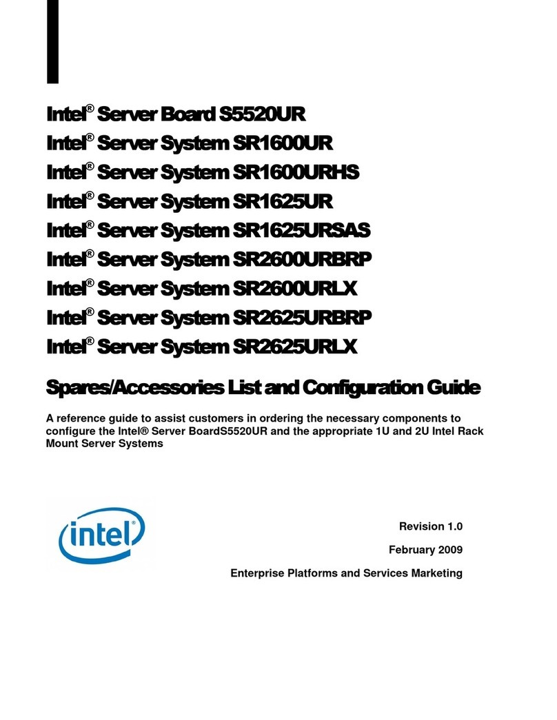 Intel BB5520URR Spares/Accessories list and configuration guide