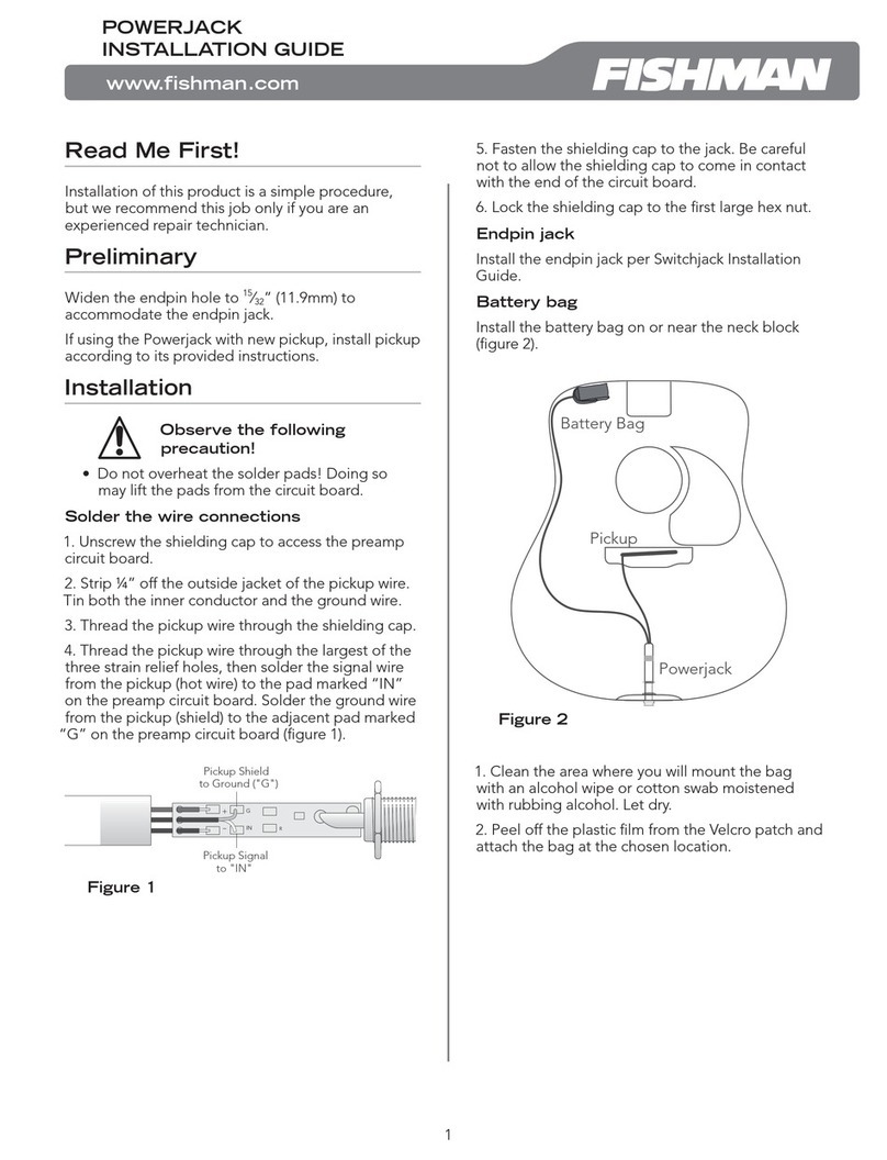 Fishman POWERJACK User manual Fishman POWERJACK User manual