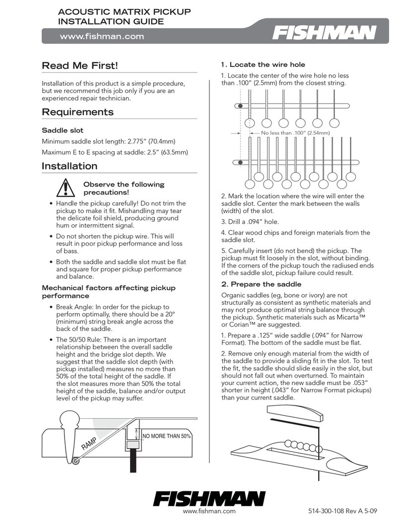 Fishman MATRIX PICKUP User manual