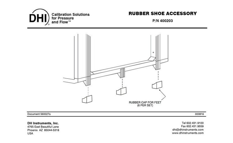 DH Instruments RUBBER SHOE ACCESSORY - SCHEMA P-N 400203 manual