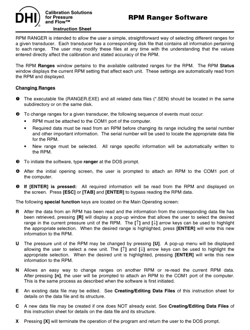 DH Instruments RPM RANGER manual